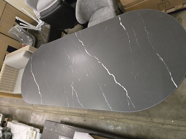 1x keramisch tafelblad 220x90 zwart - afbeelding 2 van  4
