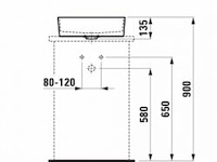 1x laufen kartell - waskom 75x35 cm, diameter 42 cm, saphirkeramik, wit - afbeelding 2 van  3