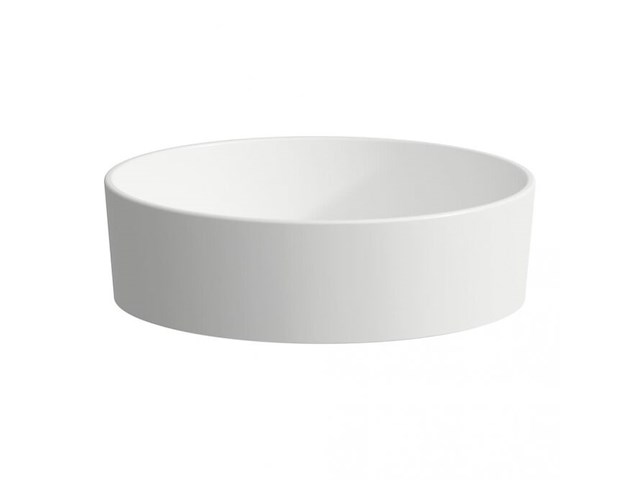 1x laufen kartell - waskom 75x35 cm, diameter 42 cm, saphirkeramik, wit - afbeelding 1 van  3