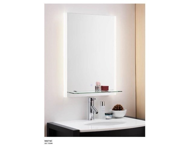 1x led spiegel met touchknop en antifog - afbeelding 1 van  1