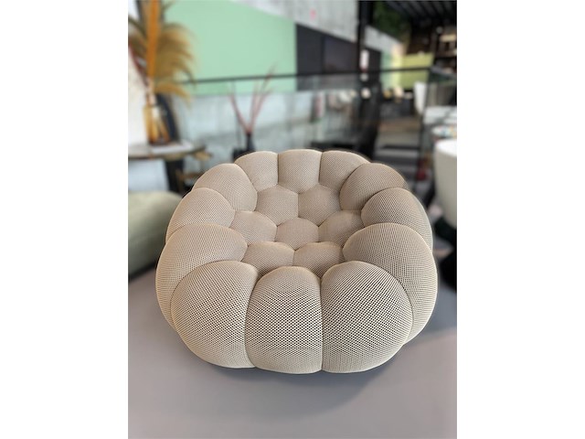 1x lounge zetel beige - afbeelding 1 van  6