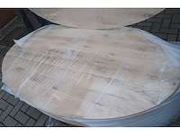 1x massief eiken tafelblad 2m ovaal - afbeelding 2 van  3
