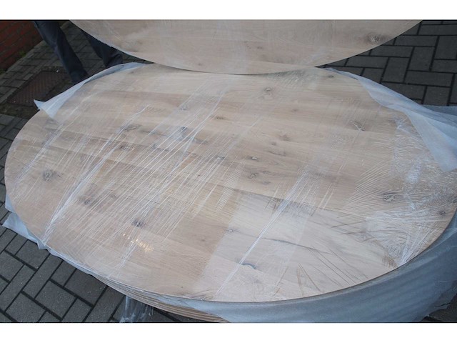 1x massief eiken tafelblad 2m ovaal - afbeelding 2 van  3