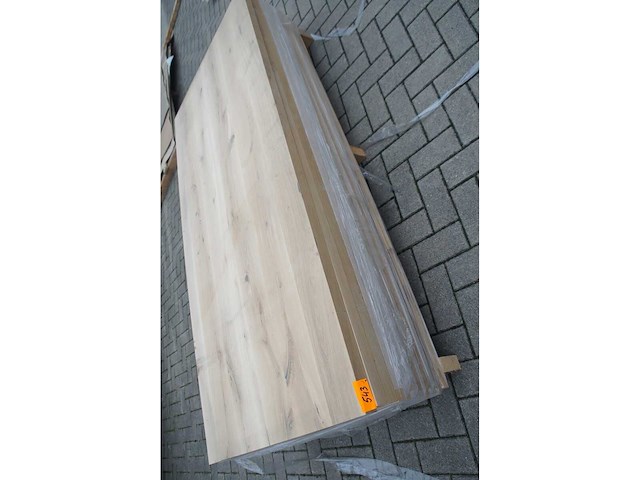 1x massief eiken tafelblad 2m10 - afbeelding 1 van  4