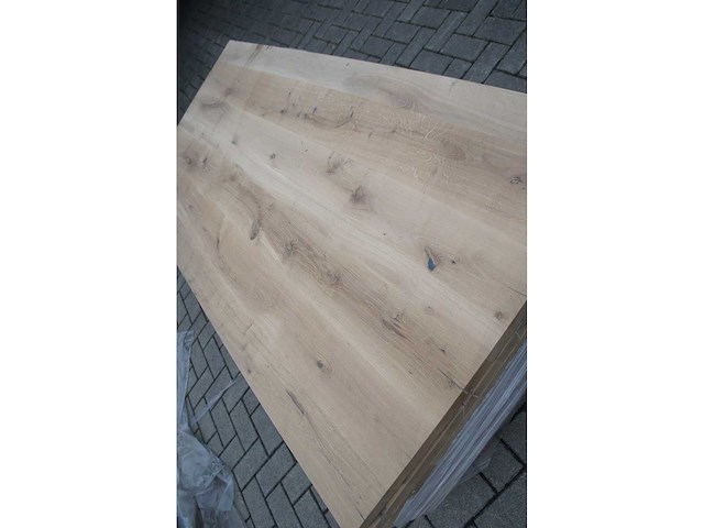 1x massief eiken tafelblad 2m10 - afbeelding 3 van  3
