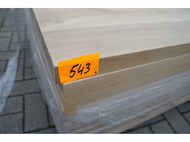 1x massief eiken tafelblad 2m10 - afbeelding 2 van  4