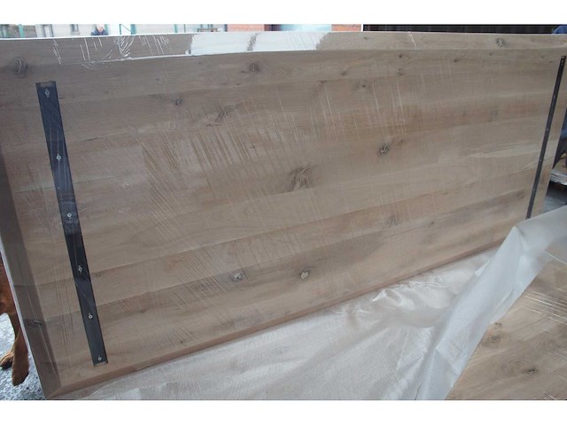 1x massief eiken tafelblad 2m40 - afbeelding 4 van  5