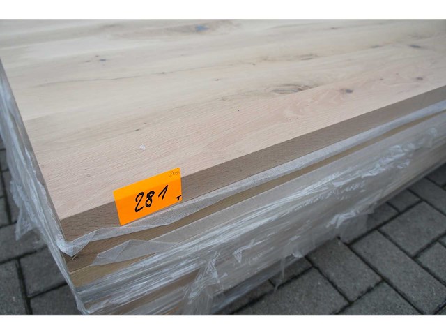 1x massief eiken tafelblad 2m50 - afbeelding 2 van  3