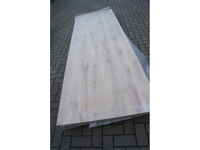 1x massief eiken tafelblad 3m - afbeelding 2 van  4