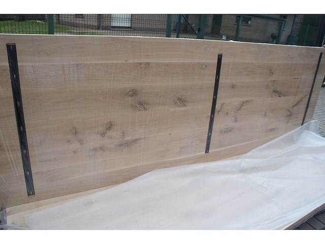 1x massief eiken tafelblad 3m - afbeelding 2 van  4