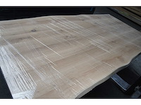 1x massief eiken tafelblad boomstameffect 2m00 - afbeelding 1 van  2