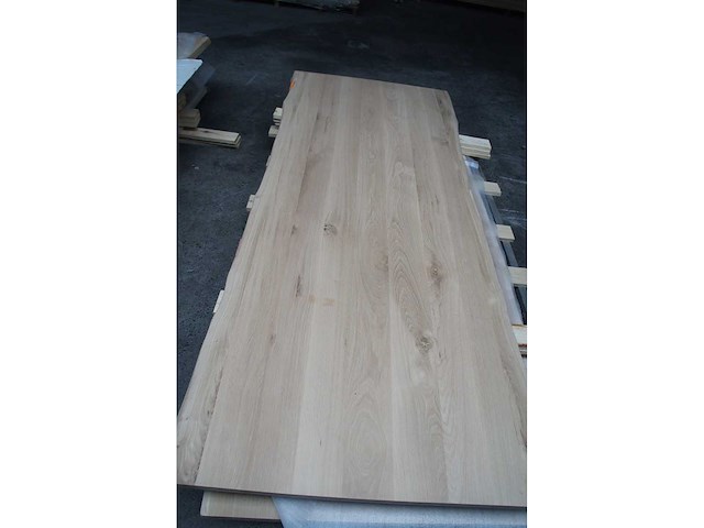 1x massief eiken tafelblad boomstameffect 2m40 - afbeelding 2 van  2