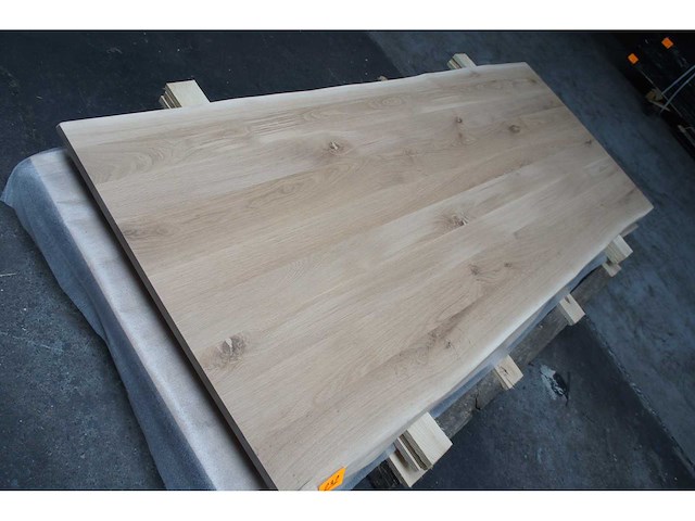 1x massief eiken tafelblad boomstameffect 2m40 - afbeelding 2 van  2