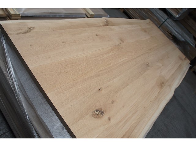 1x massief eiken tafelblad boomstameffect 2m40 - afbeelding 2 van  4