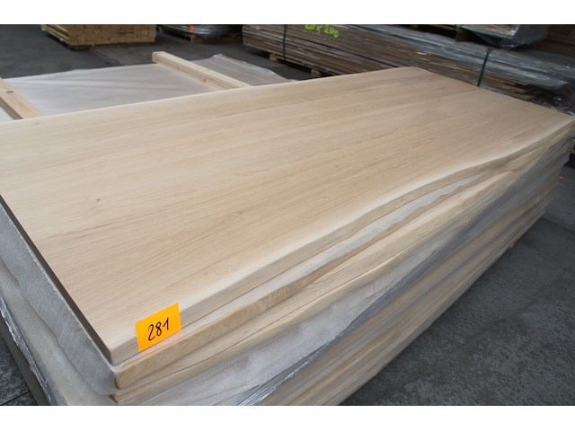 1x massief eiken tafelblad boomstameffect 2m40 - afbeelding 1 van  5
