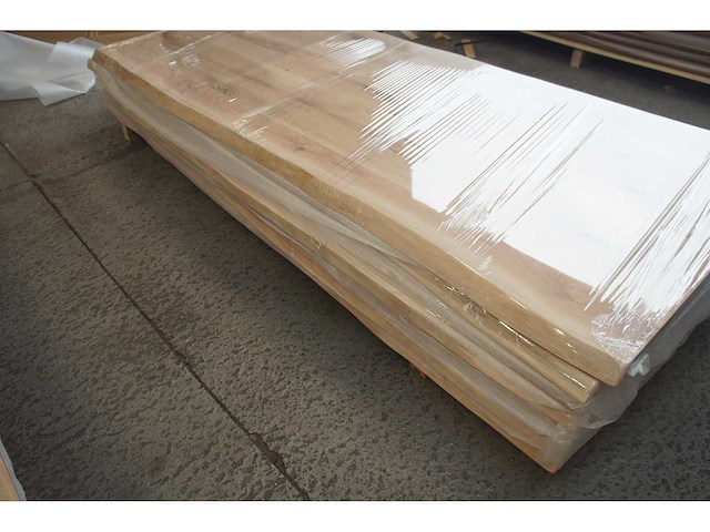 1x massief eiken tafelblad boomstameffect 2m40 - afbeelding 4 van  4