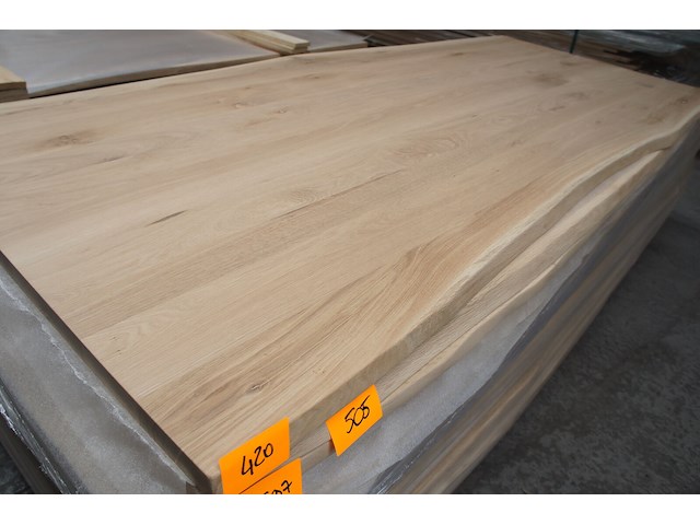 1x massief eiken tafelblad boomstameffect 2m40 - afbeelding 1 van  3