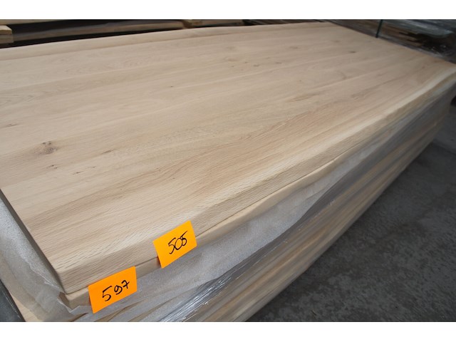 1x massief eiken tafelblad boomstameffect 2m40 - afbeelding 1 van  4