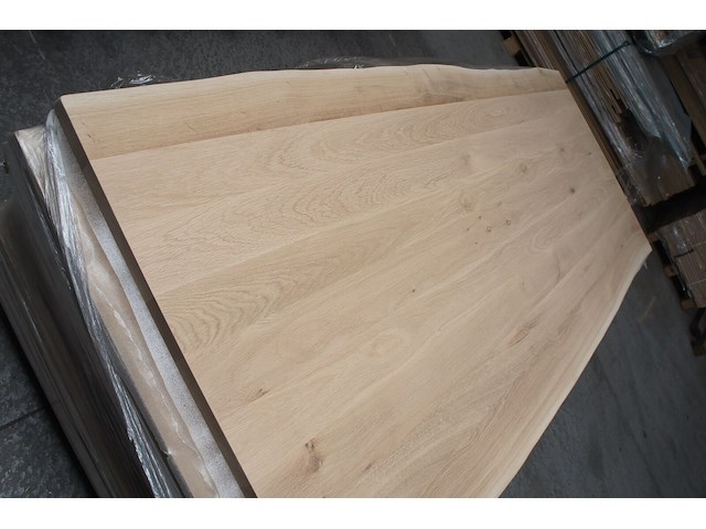 1x massief eiken tafelblad boomstameffect 2m40 - afbeelding 2 van  4