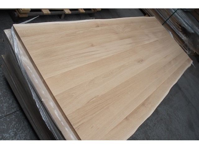 1x massief eiken tafelblad boomstameffect 2m40 - afbeelding 2 van  4