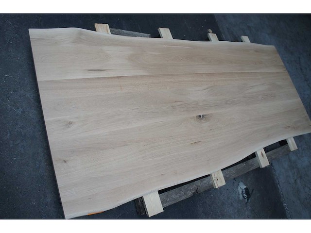 1x massief eiken tafelblad boomstameffect 2m40 - afbeelding 3 van  3