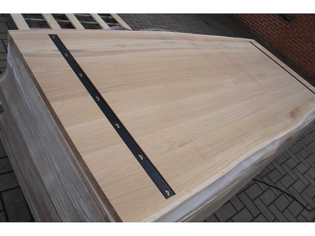 1x massief eiken tafelblad boomstameffect 2m40 - afbeelding 3 van  4