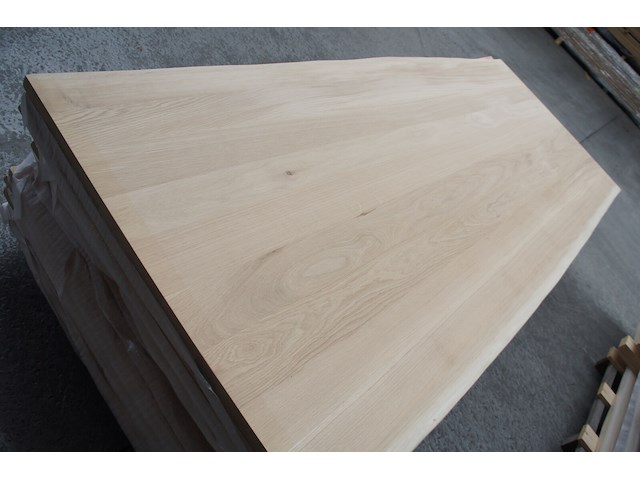 1x massief eiken tafelblad boomstameffect 2m50 - afbeelding 3 van  4
