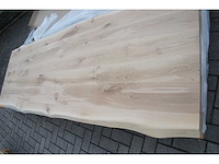 1x massief eiken tafelblad boomstameffect 3m - afbeelding 3 van  4