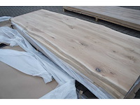 1x massief eiken tafelblad boomstameffect 3m - afbeelding 1 van  6