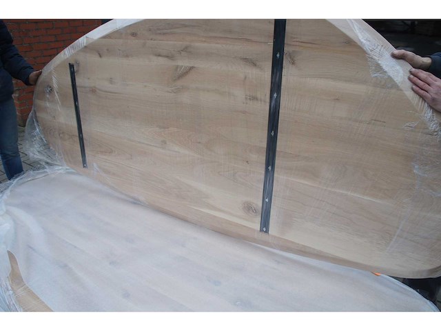 1x massief eiken tafelblad organisch 2m40 - afbeelding 3 van  4