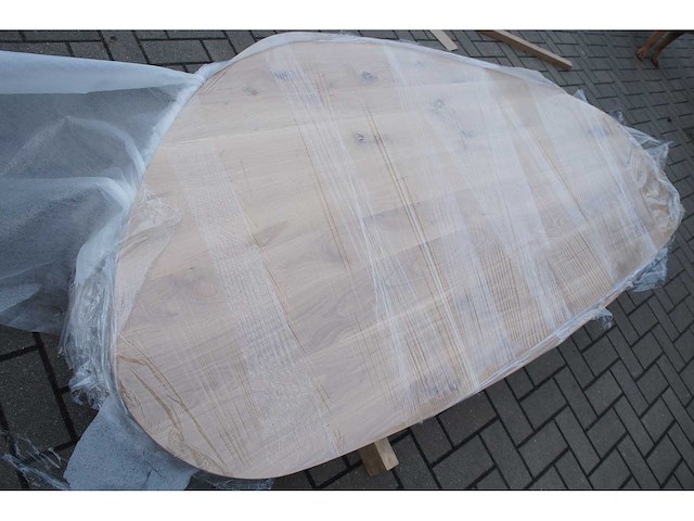 1x massief eiken tafelblad organisch 2m40 - afbeelding 4 van  4