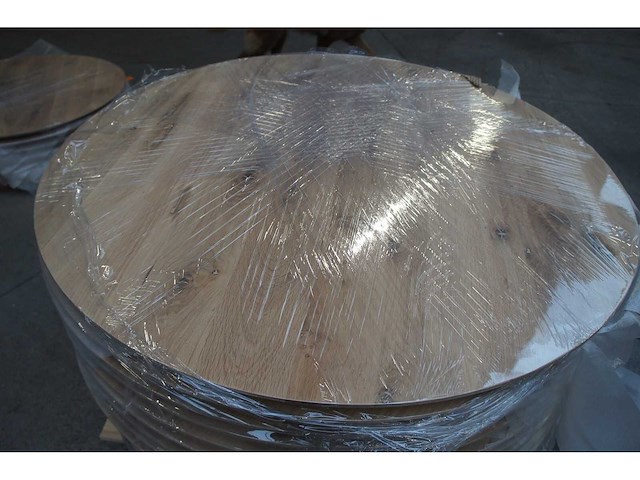 1x massief eiken tafelblad rond 1m20 - afbeelding 1 van  3