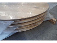 1x massief eiken tafelblad rond 1m - afbeelding 4 van  4