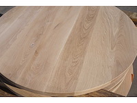 1x massief eiken tafelblad rond 1m - afbeelding 2 van  5