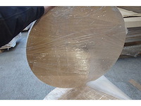 1x massief eiken tafelblad rond 60cm - afbeelding 2 van  2