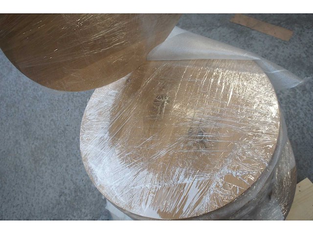 1x massief eiken tafelblad rond 60cm - afbeelding 2 van  2
