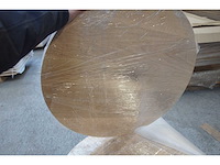 1x massief eiken tafelblad rond 60cm - afbeelding 2 van  2