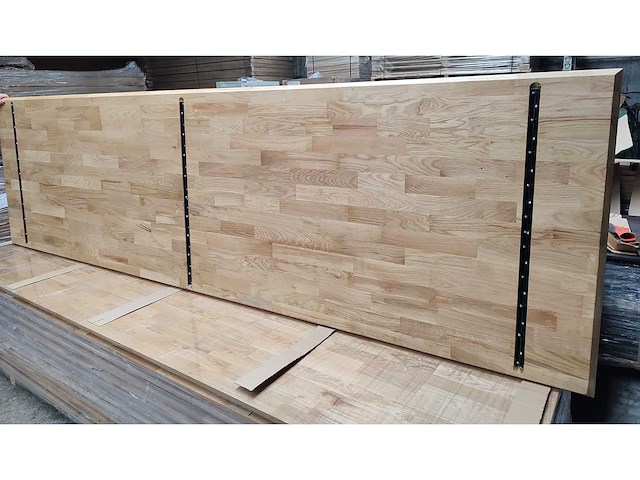 1x massief eiken vergadertafelblad 4m - afbeelding 4 van  4