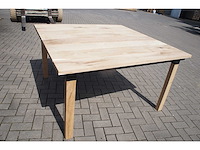 1x massieve buitentafel eik 1m50 - afbeelding 4 van  5