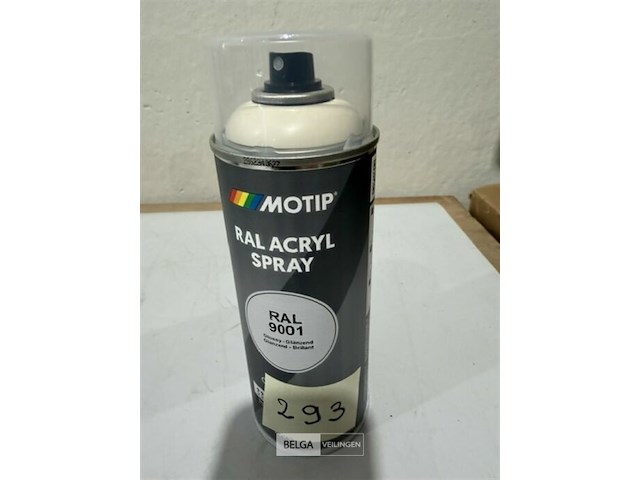1x motip ral acryl spray ral 9001 400ml houdbaar tot 2034 - afbeelding 1 van  3
