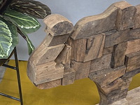 1x olifant in recycled wood 92x12x68 - afbeelding 2 van  5