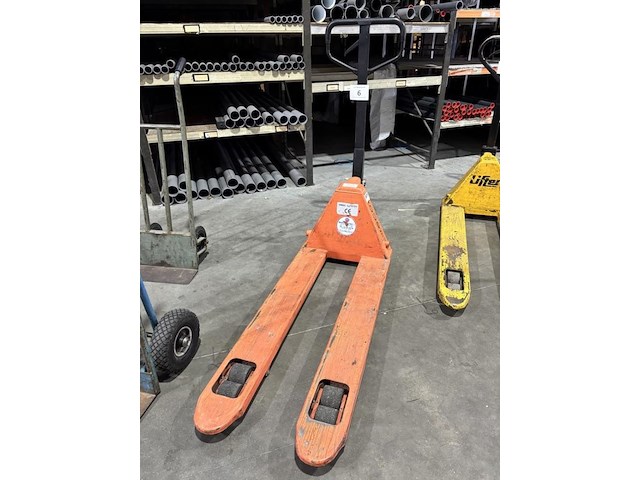 1x oranje transpallet eco, 2500kg - afbeelding 1 van  3