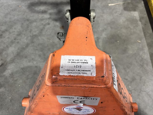 1x oranje transpallet eco, 2500kg - afbeelding 3 van  3