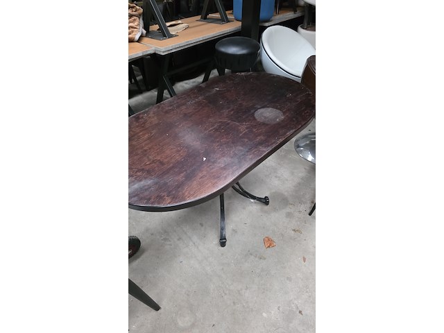 1x ovale bistrotafel 120cm - afbeelding 1 van  2