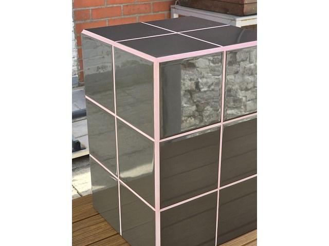 1x prototype design tegeltafel handmade 31x31x46h - afbeelding 5 van  7