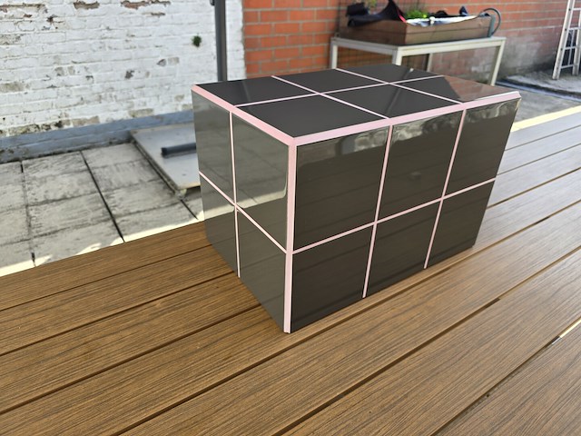 1x prototype design tegeltafel handmade 31x31x46h - afbeelding 2 van  7