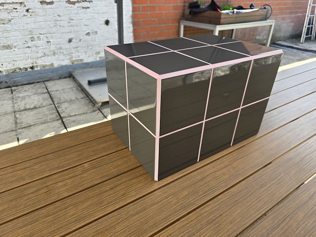 1x prototype design tegeltafel handmade 31x31x46h - afbeelding 2 van  7