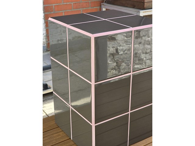 1x prototype design tegeltafel handmade 31x31x46h - afbeelding 5 van  7
