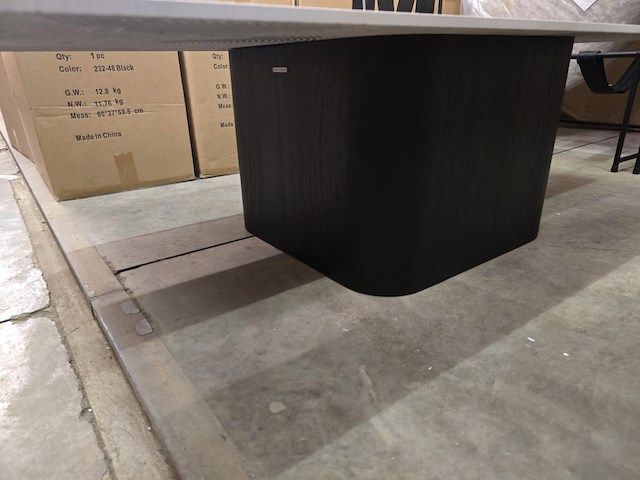 1x salontafel keramiek blad op houten poot 120x60 - afbeelding 2 van  8