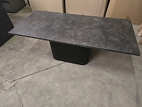 1x salontafel met marmeren blad 120x55x36h